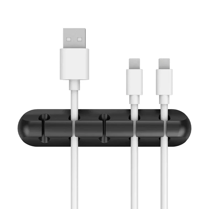 Kabelaufwicklung für den Schreibtisch, selbstklebend, mit 3/5/7 Clips, USB-Ladekabelhalter, mit Draht umwickeltes Kabel, Tisch-Organizer, Bürobedarf
