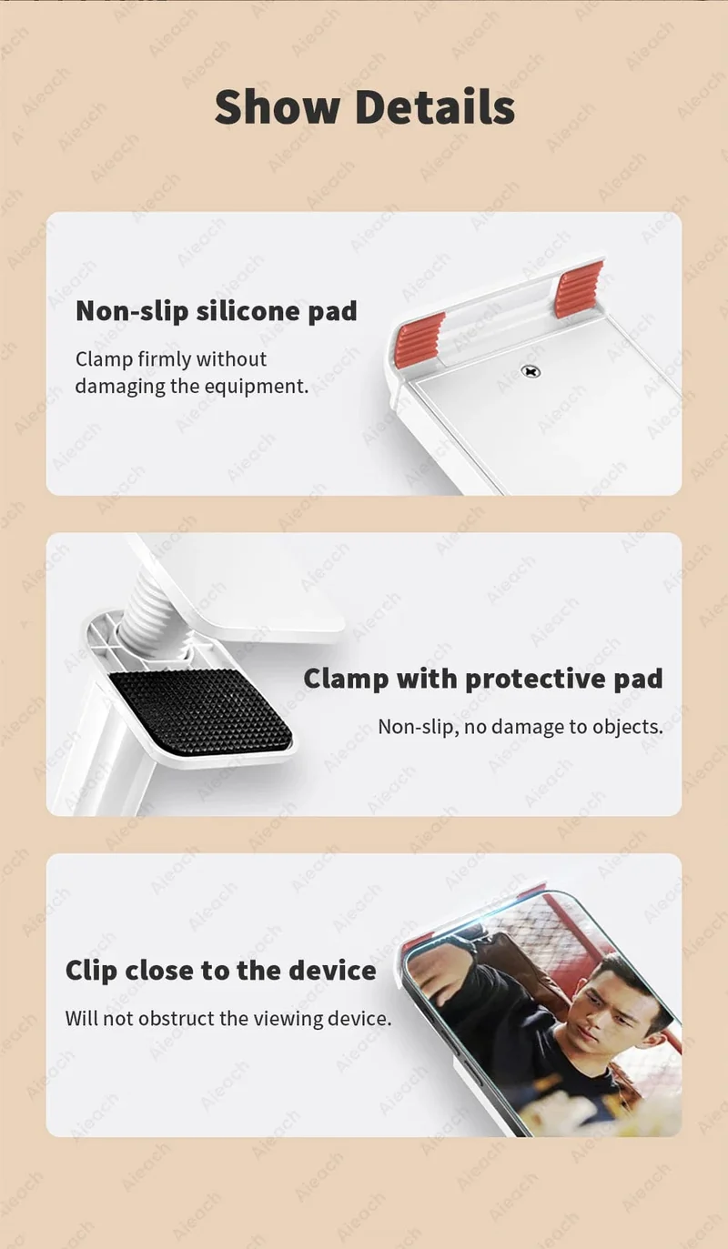 Schwanenhals-Tablet-Halterung für Bett, Schreibtisch, Telefonhalter, flexibler Tablet-Ständer mit langer Armklemme für iPad, Samsung, Xiaomi, 4.7-11 Zoll