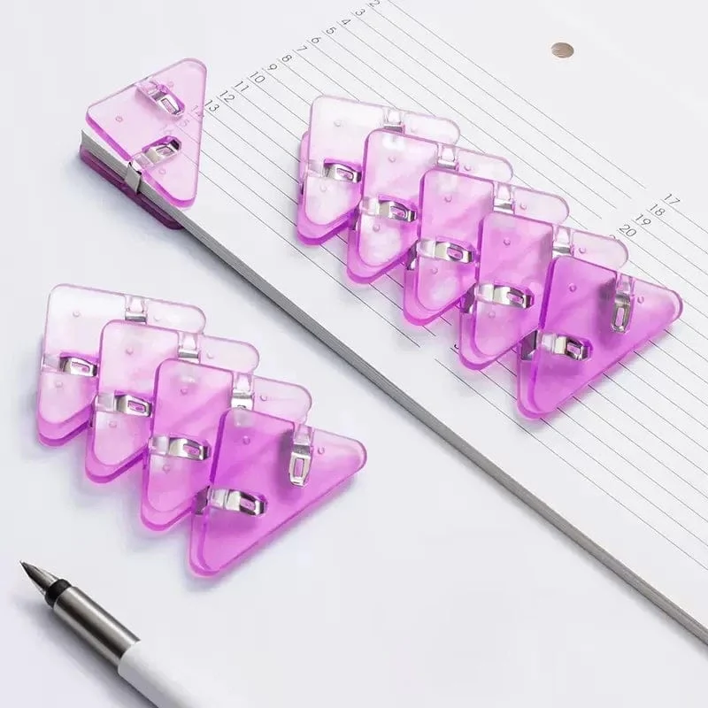 Kawaii 5 Stück Dreieck-Eckklammern, Datei-Büroklammern, Datei-Index, Fotoklemme, Seitenhalter, koreanisches Briefpapier, Schreibtisch-Organizer
