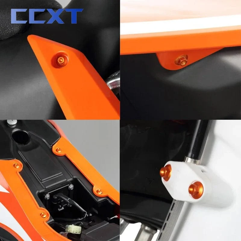 10Pcs CNC Motorrad Selbstschneidende Schraube Bolzen Kit Für KTM SX SXF XC XCW XCF EXC EXCF 125-530 2004-2021 2022 2023 Universal Teile