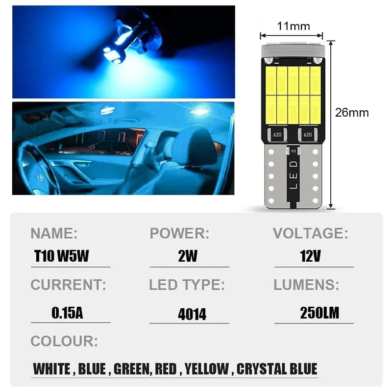 Canbus W5W T10 194 LED Auto Glühbirne 26SMD 4014 Auto Fahrzeug Hohe Helle Keil Nummernschild Freiheit Dome Tür Lampe DC12V