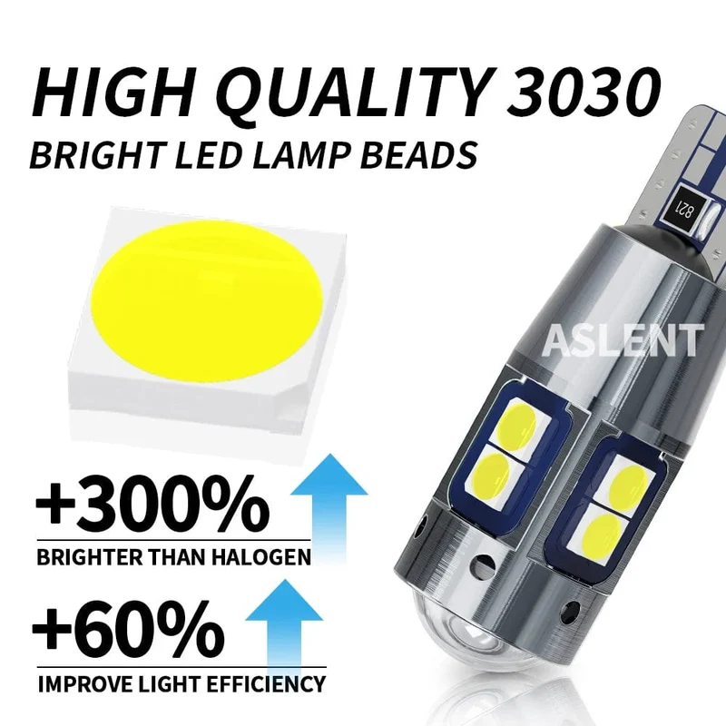 2/4 STÜCKE Hohe Qualität T10 W5W 168 192 Led Rücklicht 3030 10smd 12 V Auto Lampe CANBUS KEIN Fehler Auto Marker Parkplatz Birne 6000 K ASLENT