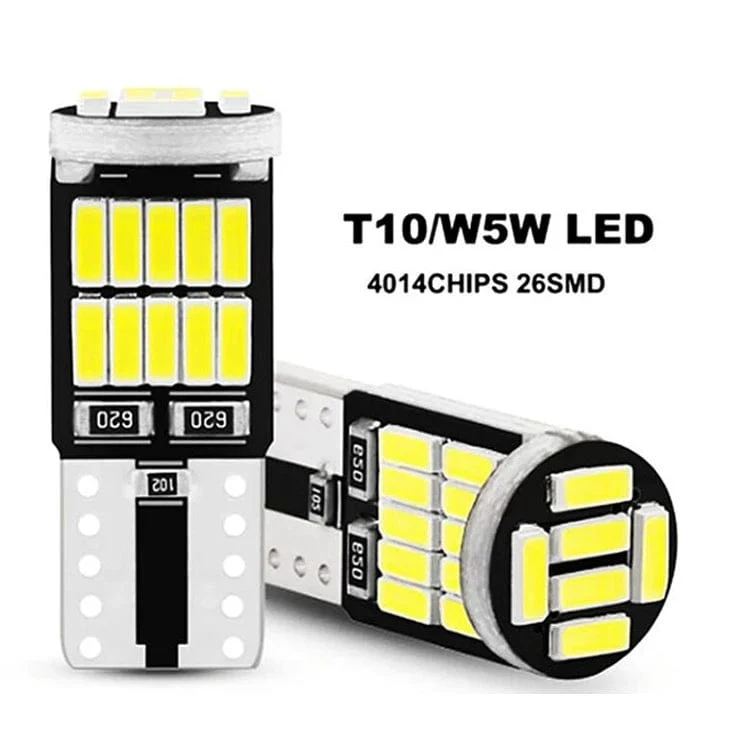 10 stück Canbus W5W T10 194 LED Auto Glühbirne 26SMD 4014 Auto Hohe Helle Keil Lizenz Platte Freiheit Dome tür Lampe 12V