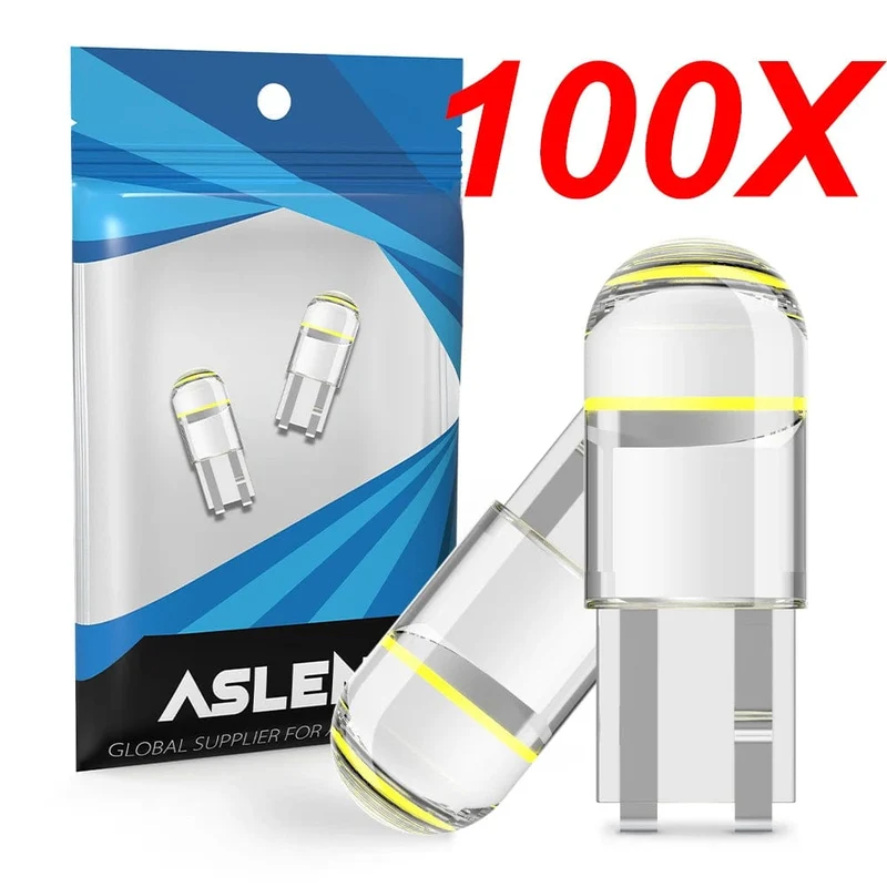 2/6/10/20/30/40/50/100 stücke T10 LED W5W Canbus Glas COB 6000k Lesen Dome Lampe Marker Keil Kennzeichen Glühbirne 168 194 192