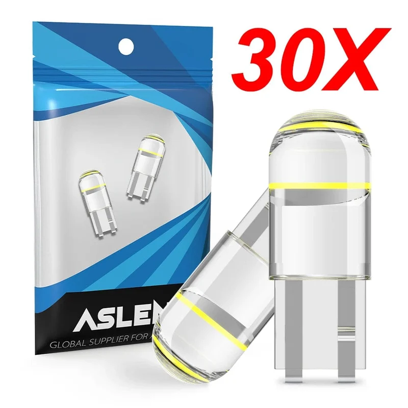 2/6/10/20/30/40/50/100 stücke T10 LED W5W Canbus Glas COB 6000k Lesen Dome Lampe Marker Keil Kennzeichen Glühbirne 168 194 192