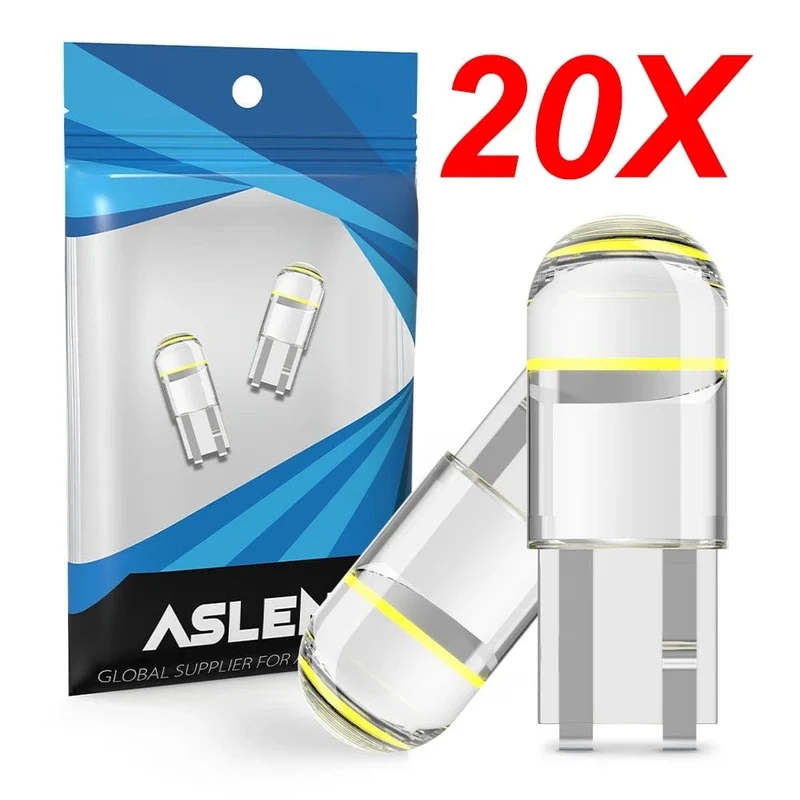 2/6/10/20/30/40/50/100 stücke T10 LED W5W Canbus Glas COB 6000k Lesen Dome Lampe Marker Keil Kennzeichen Glühbirne 168 194 192