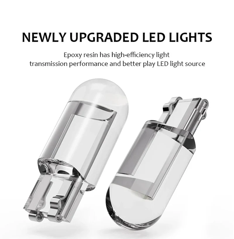 2/6/10/20/30/40/50/100 stücke T10 LED W5W Canbus Glas COB 6000k Lesen Dome Lampe Marker Keil Kennzeichen Glühbirne 168 194 192