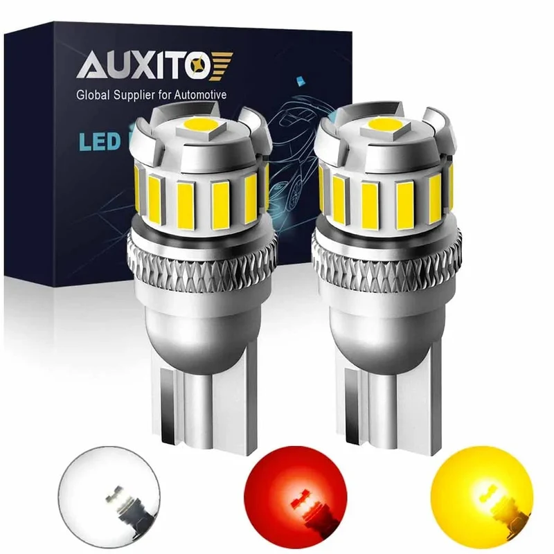 2 STÜCKE T10 W5W LED-Birnen Rot Canbus 194 168 LED Umrissleuchte Gelb Auto Innenraum Lesetür Kofferraum Kennzeichenleuchte 6500K