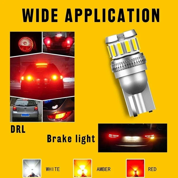2 STÜCKE T10 W5W LED-Birnen Rot Canbus 194 168 LED Umrissleuchte Gelb Auto Innenraum Lesetür Kofferraum Kennzeichenleuchte 6500K