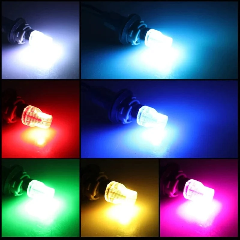 2 Teile/satz RGB LED T10 W5W Lampen Mit Fernbedienung W5W Led 194 168 Auto Lesen Dome Licht Auto Keil Lampe kennzeichen Lichter