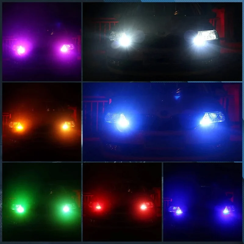 2 Teile/satz RGB LED T10 W5W Lampen Mit Fernbedienung W5W Led 194 168 Auto Lesen Dome Licht Auto Keil Lampe kennzeichen Lichter