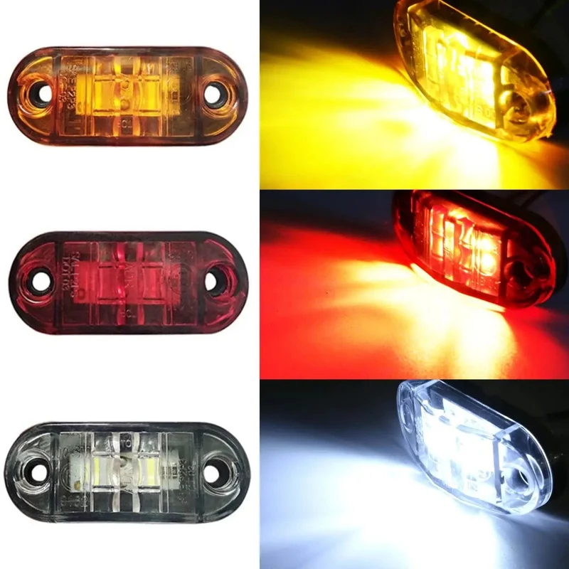 20/10 STÜCKE 4 LED 12 V-24 V Seitenmarkierungsleuchten Oval Vorne Hinten Umrissleuchte LKW Zubehör für Anhänger BUS Van Caravan