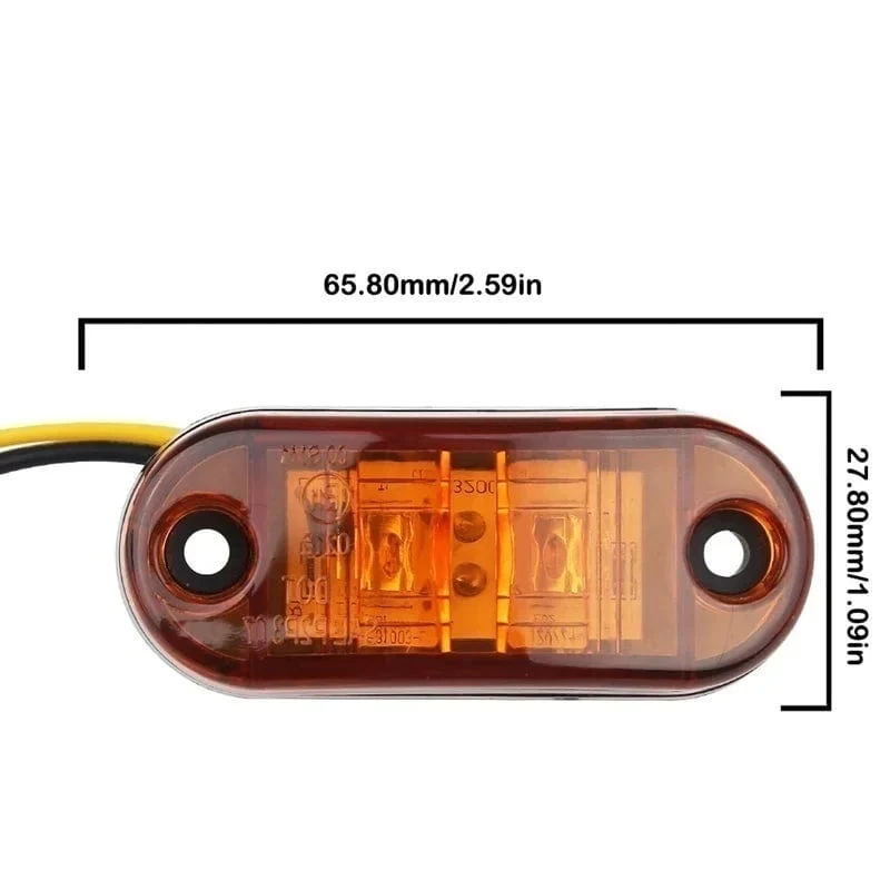 20/10 STÜCKE 4 LED 12 V-24 V Seitenmarkierungsleuchten Oval Vorne Hinten Umrissleuchte LKW Zubehör für Anhänger BUS Van Caravan