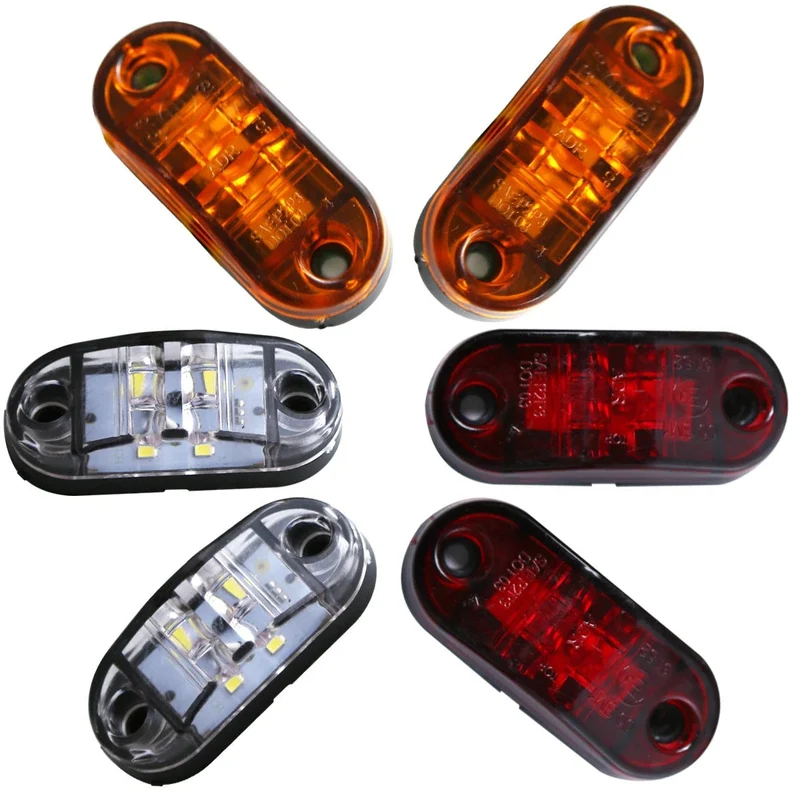 20/10 STÜCKE 4 LED 12 V-24 V Seitenmarkierungsleuchten Oval Vorne Hinten Umrissleuchte LKW Zubehör für Anhänger BUS Van Caravan