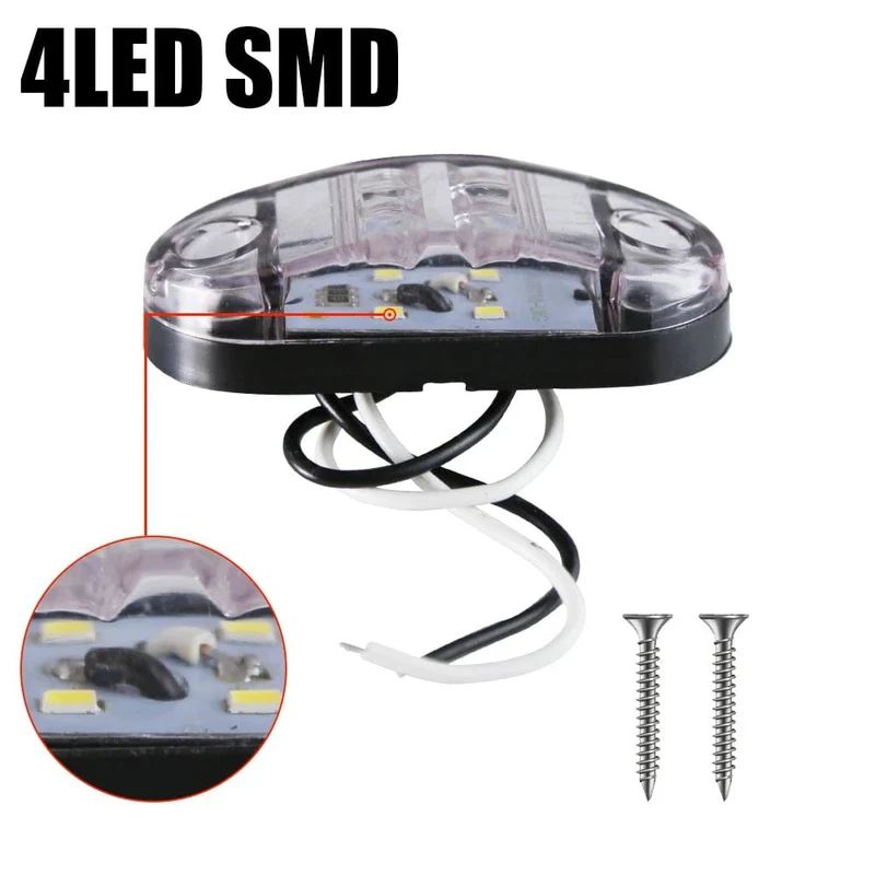 20/10 STÜCKE 4 LED 12 V-24 V Seitenmarkierungsleuchten Oval Vorne Hinten Umrissleuchte LKW Zubehör für Anhänger BUS Van Caravan