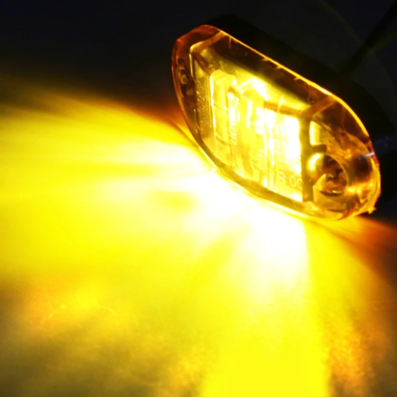 20/10 STÜCKE 4 LED 12 V-24 V Seitenmarkierungsleuchten Oval Vorne Hinten Umrissleuchte LKW Zubehör für Anhänger BUS Van Caravan