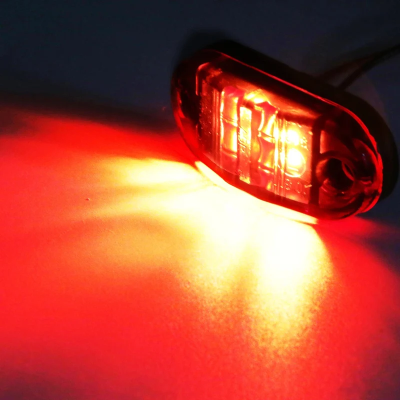 20/10 STÜCKE 4 LED 12 V-24 V Seitenmarkierungsleuchten Oval Vorne Hinten Umrissleuchte LKW Zubehör für Anhänger BUS Van Caravan