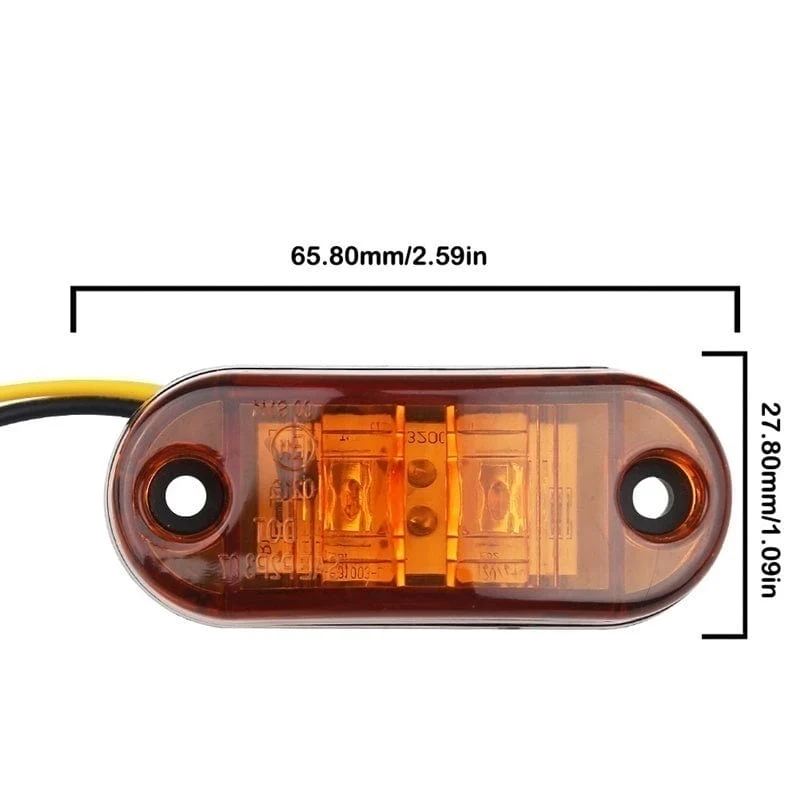 20/10 STÜCKE 4 LED 12 V-24 V Seitenmarkierungsleuchten Oval Vorne Hinten Umrissleuchte LKW Zubehör für Anhänger BUS Van Caravan