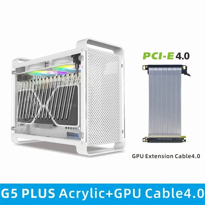 METALFISH G5 Plus Aluminium ITX Weiß Fall Koffer Tragbarer PC Gaming Computer Kleine Chassis Unterstützung SFX Netzteil/306mm GPU/12cm Lüfter