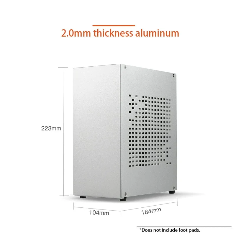 Vollaluminium 2.0mm HTPC Mini ITX A4 Chassis Spiel Computer Unterstützung Grafikkarte RTX2070 I5 Diskrete Display Fall K39 A07 A39