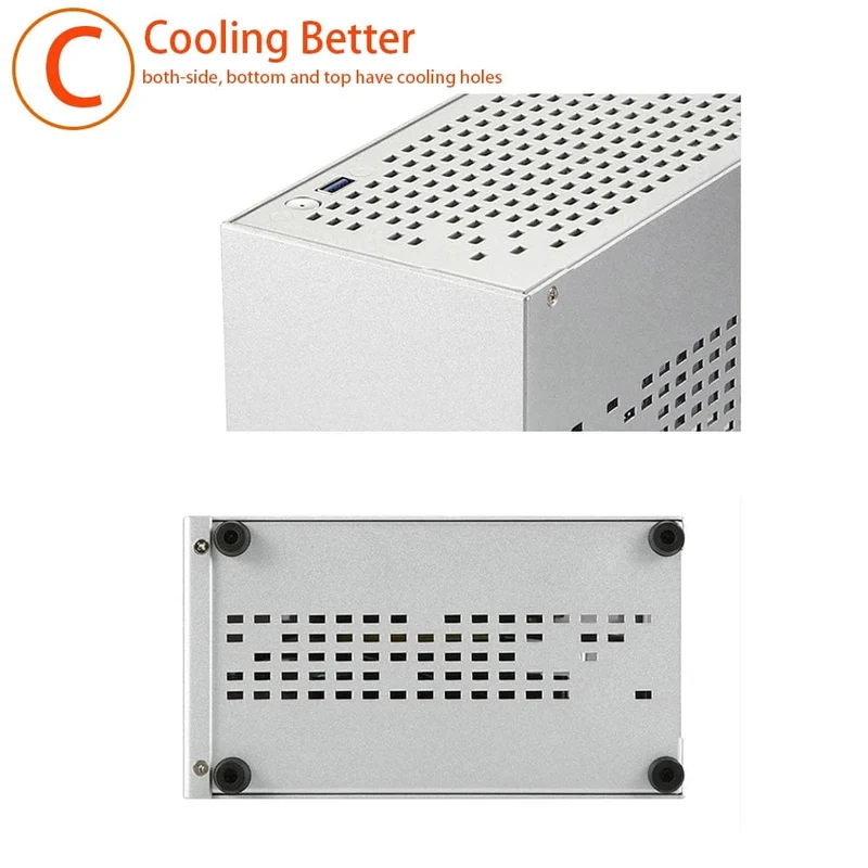 Vollaluminium 2.0mm HTPC Mini ITX A4 Chassis Spiel Computer Unterstützung Grafikkarte RTX2070 I5 Diskrete Display Fall K39 A07 A39