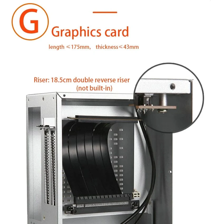 Vollaluminium 2.0mm HTPC Mini ITX A4 Chassis Spiel Computer Unterstützung Grafikkarte RTX2070 I5 Diskrete Display Fall K39 A07 A39