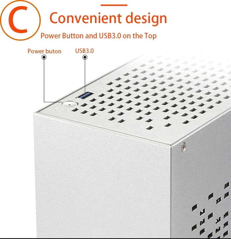 Vollaluminium 2.0mm HTPC Mini ITX A4 Chassis Spiel Computer Unterstützung Grafikkarte RTX2070 I5 Diskrete Display Fall K39 A07 A39
