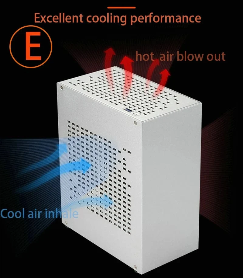 Vollaluminium 2.0mm HTPC Mini ITX A4 Chassis Spiel Computer Unterstützung Grafikkarte RTX2070 I5 Diskrete Display Fall K39 A07 A39