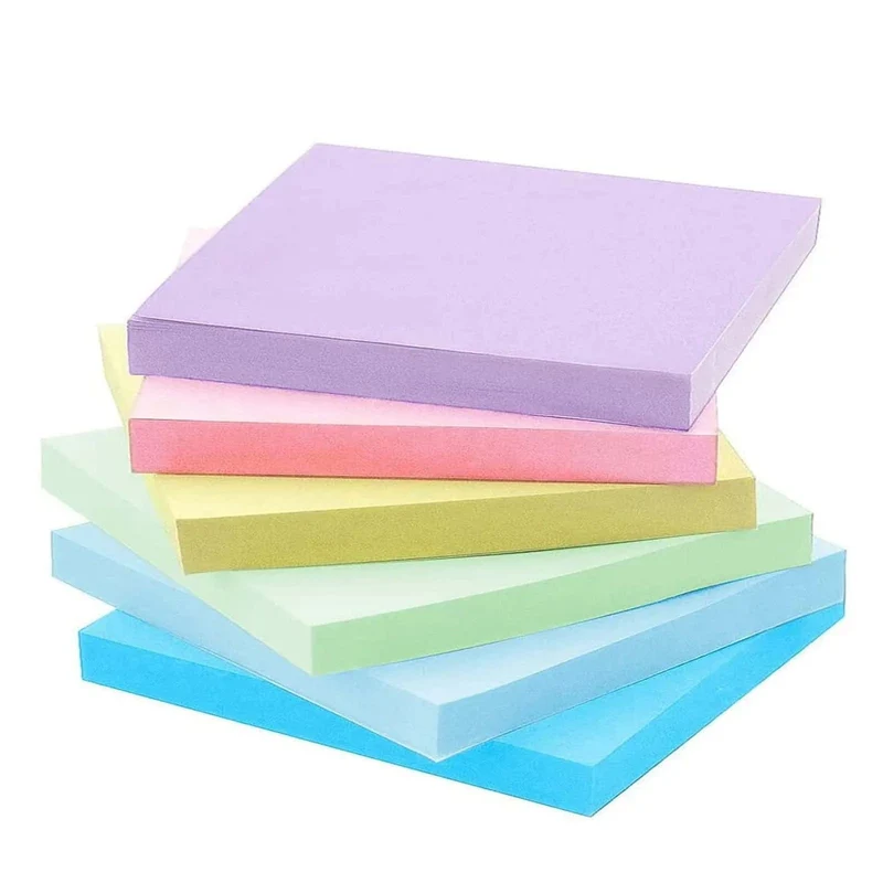 6 Stück fluoreszierende Farbe, 3 x 3 cm, Haftnotizen, Notizblöcke, Aufkleber, Planeraufkleber, Notizblock, Notizblock, Schulbürobedarf