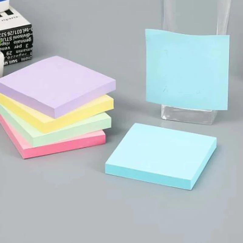 6 Stück fluoreszierende Farbe, 3 x 3 cm, Haftnotizen, Notizblöcke, Aufkleber, Planeraufkleber, Notizblock, Notizblock, Schulbürobedarf