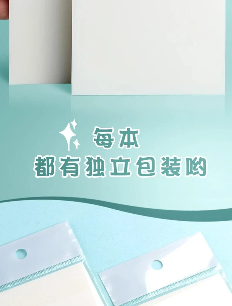 MOHAMM 50/100 Blatt Transparente wasserdichte Posted It Haftnotizblöcke Notizblöcke Posits für Schulschreibwaren Bürobedarf