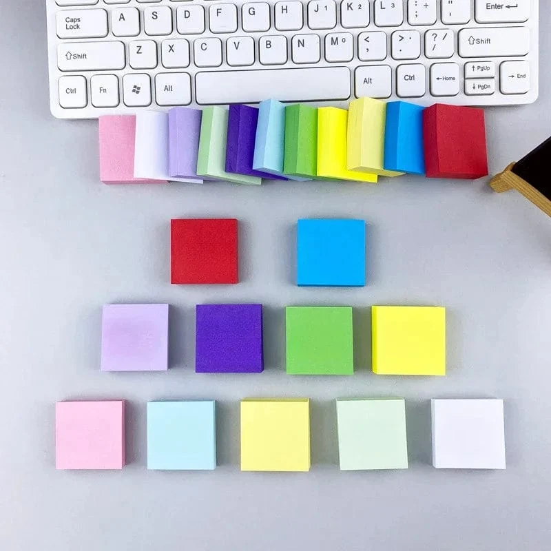 11 Stück Haftnotizen in fluoreszierender Farbe, gepostete Notizblöcke, Aufkleber, Planeraufkleber, Notizblock, Notizblock, Schulbürobedarf