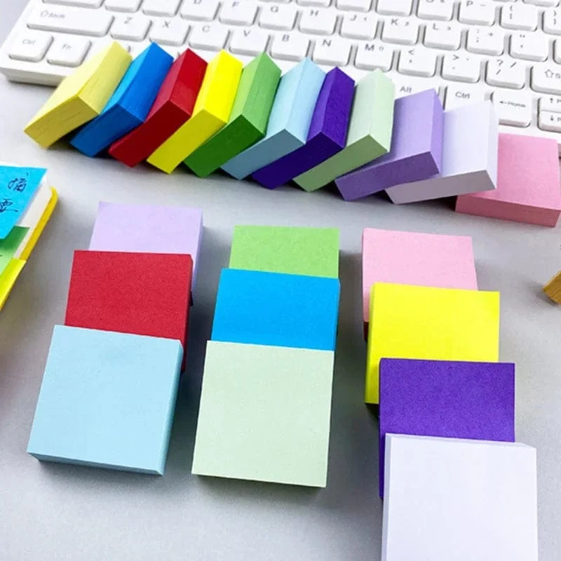 11 Stück Haftnotizen in fluoreszierender Farbe, gepostete Notizblöcke, Aufkleber, Planeraufkleber, Notizblock, Notizblock, Schulbürobedarf