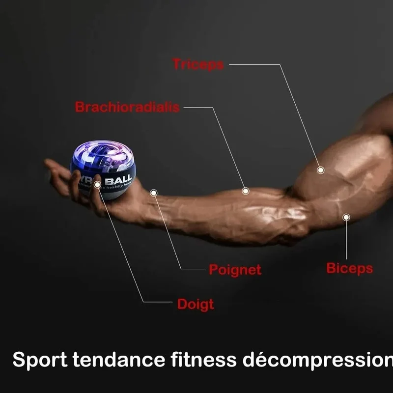 Gyroscopic Powerball Autostart Range Gyro Power Wrist Ball Arm Hand Muscle Force Trainer Fitnessgeräte Dekompressionsspielzeug