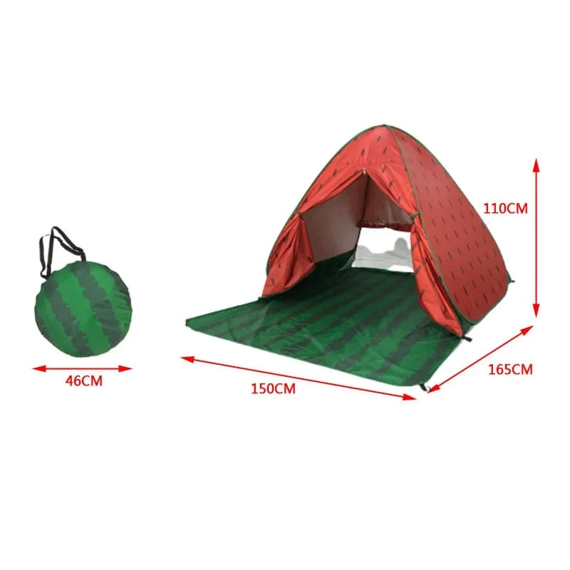 Automatisches Instant-Pop-Up-Zelt, trinkbar, Strandzelt, für den Außenbereich, wasserdicht, UV-Schutz, Camping-Angelzelt (mit Türvorhang)