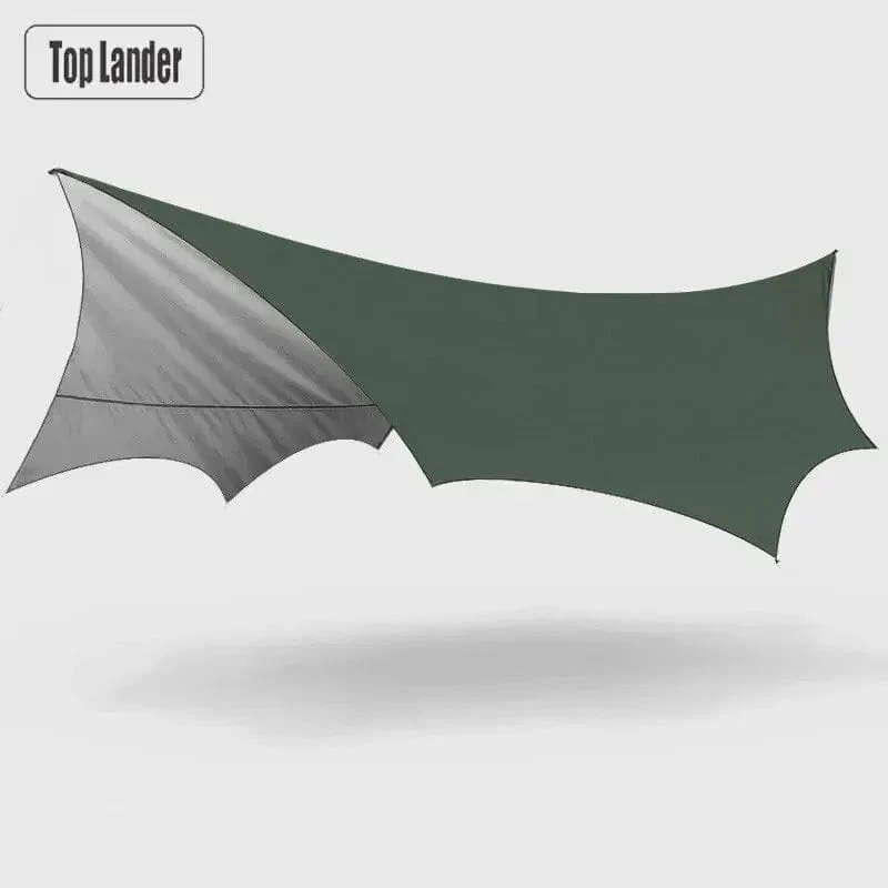 5.1 x 5.1 m große Campingplane, wasserdicht, achteckig, Schmetterling, für den Außenbereich, Sonnenschutz, Markise, Zelt, Schatten, Sonnenschutz, Strand, Touristenüberdachung