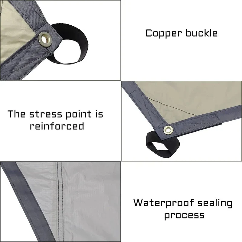 5.1 x 5.1 m große Campingplane, wasserdicht, achteckig, Schmetterling, für den Außenbereich, Sonnenschutz, Markise, Zelt, Schatten, Sonnenschutz, Strand, Touristenüberdachung