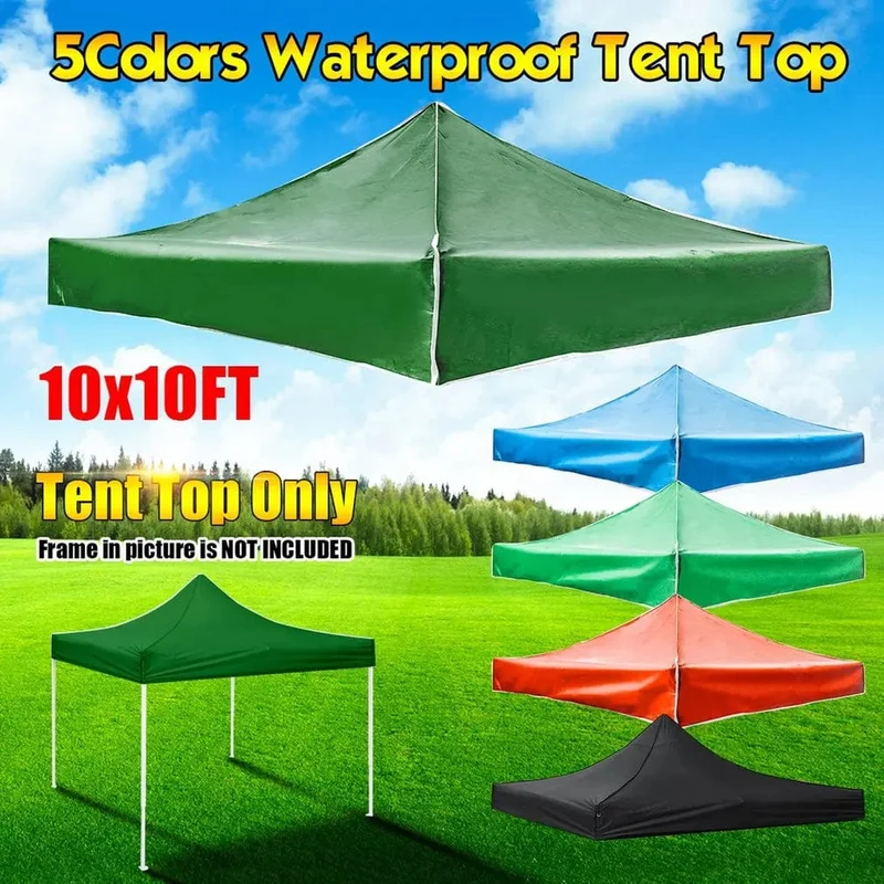 3x3m Zelt Baldachin Top Dach Ersatz Abdeckung Outdoor Camping Wasserdicht Sonnenschutz Sonnenschirm Garten Strand UV Sonnenschutz