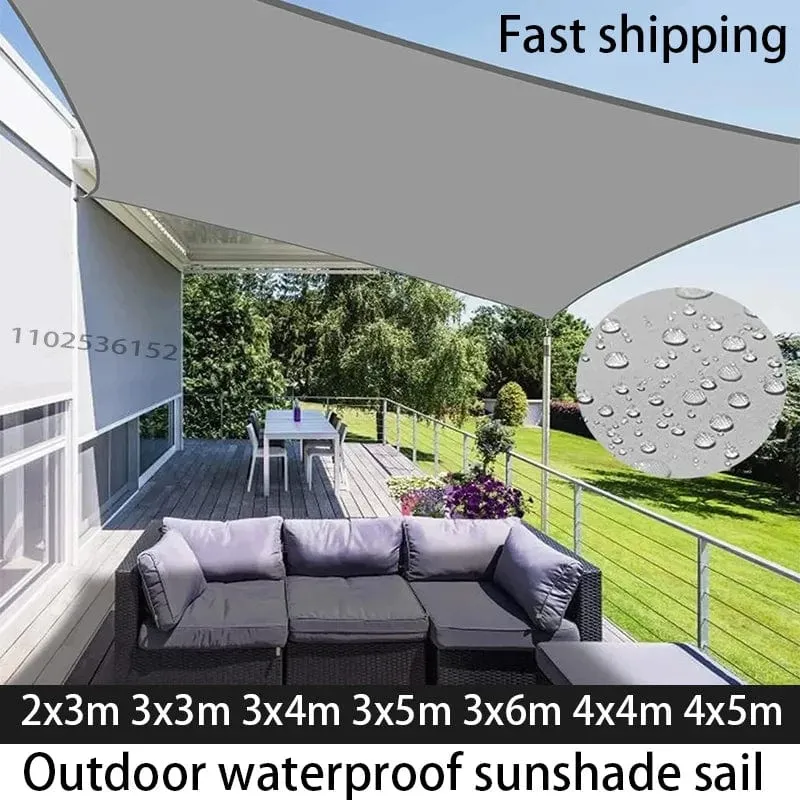 Außenmarkisen, wasserdichtes Sonnenschutzsegel, Gartenüberdachung für Terrasse, Auto, Segeltuchmarkise, rechteckiger Pool, Sonnenschutz, Sonnenschutzsegel