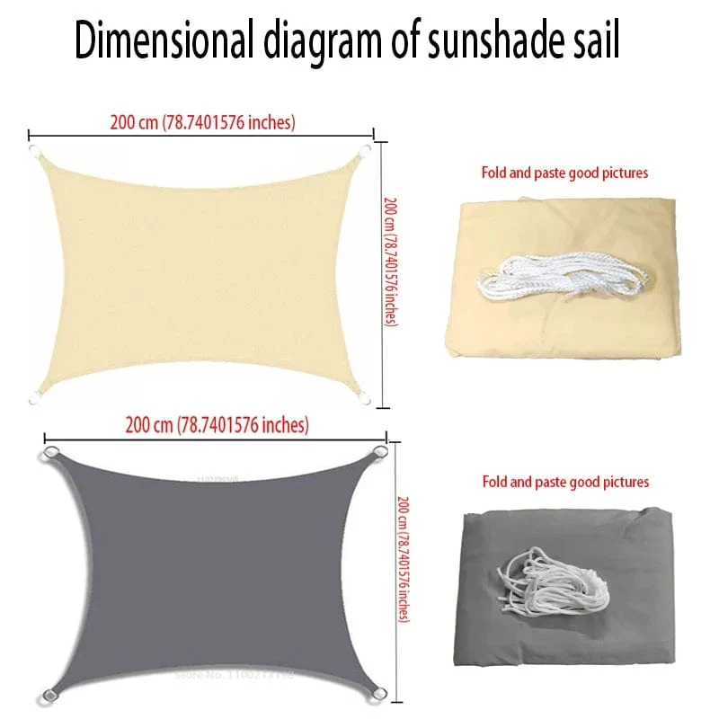 Außenmarkisen, wasserdichtes Sonnenschutzsegel, Gartenüberdachung für Terrasse, Auto, Segeltuchmarkise, rechteckiger Pool, Sonnenschutz, Sonnenschutzsegel