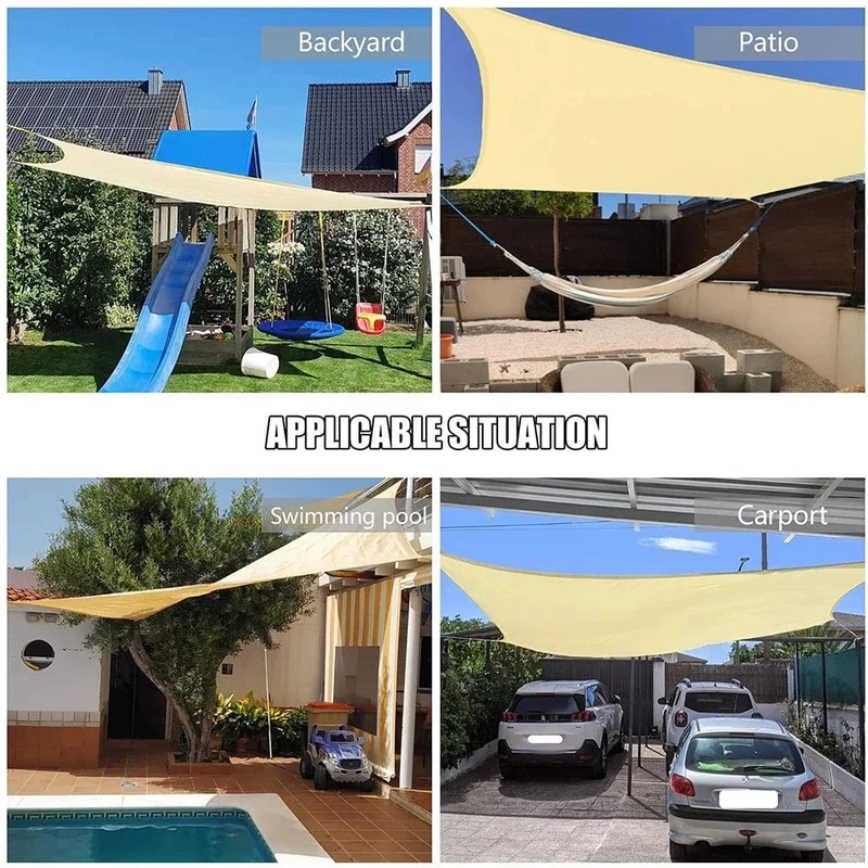 Außenmarkisen, wasserdichtes Sonnenschutzsegel, Gartenüberdachung für Terrasse, Auto, Segeltuchmarkise, rechteckiger Pool, Sonnenschutz, Sonnenschutzsegel