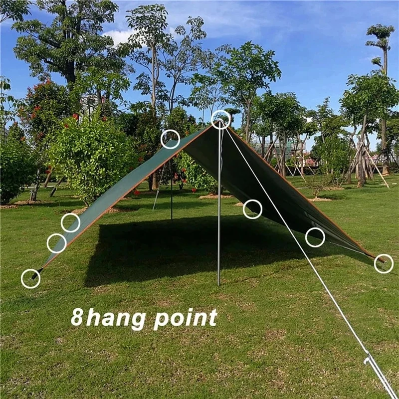 4x3m 3x3m Markise Wasserdichte Plane Zelt Schatten Ultraleicht Garten Baldachin Sonnenschirm Außen Camping Hängematte Regen fliegen Strand Sonnenschutz