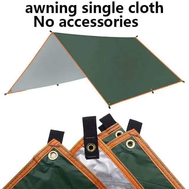 4x3m 3x3m Markise Wasserdichte Plane Zelt Schatten Ultraleicht Garten Baldachin Sonnenschirm Außen Camping Hängematte Regen fliegen Strand Sonnenschutz