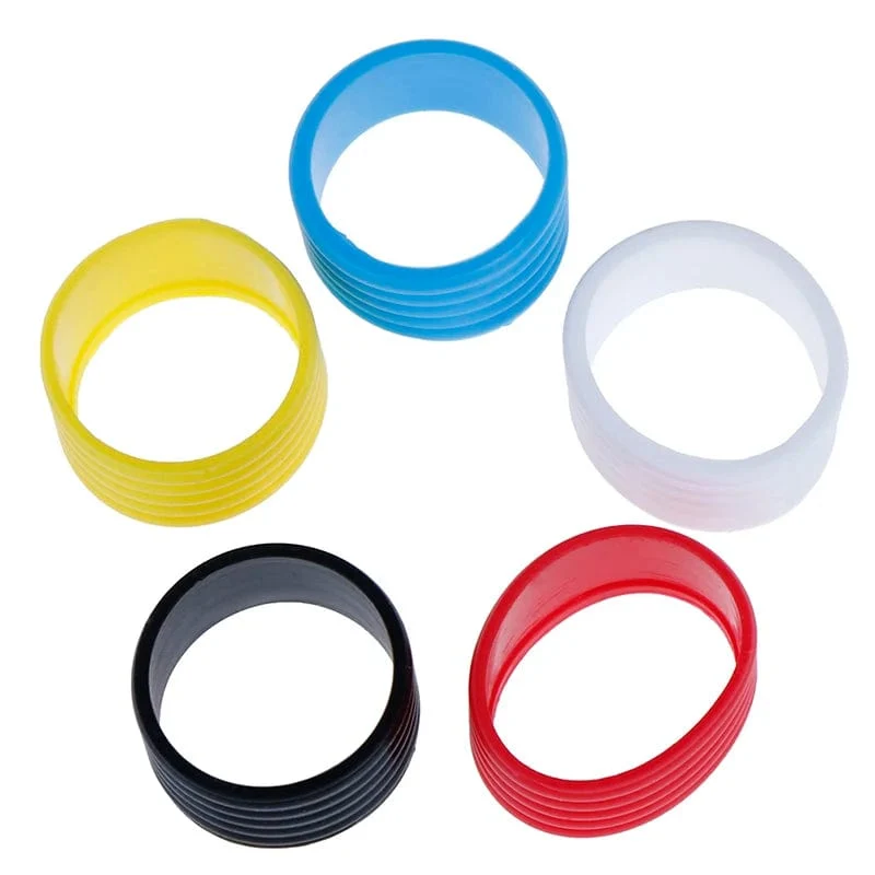 4 Stück Tennisschläger-Gummiringgriff, dehnbarer, dehnbarer Griff, stoßfester Absorber, Anti-Vibrations-Silikon-Sportzubehör