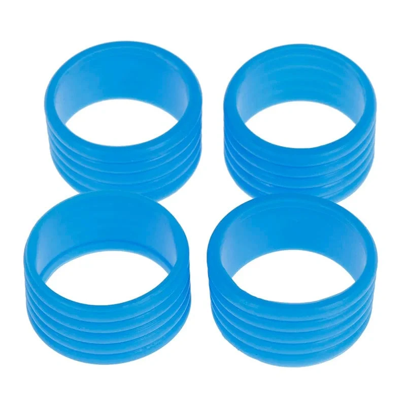 4 Stück Tennisschläger-Gummiringgriff, dehnbarer, dehnbarer Griff, stoßfester Absorber, Anti-Vibrations-Silikon-Sportzubehör