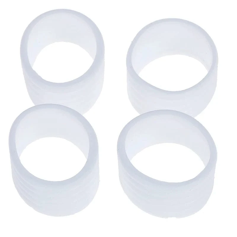 4 Stück Tennisschläger-Gummiringgriff, dehnbarer, dehnbarer Griff, stoßfester Absorber, Anti-Vibrations-Silikon-Sportzubehör
