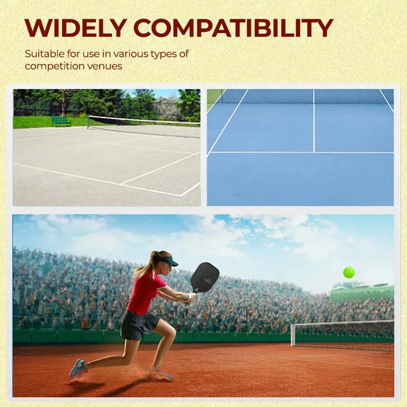 JIKEGO Outdoor-Pickleball-Bälle in Wettbewerbsqualität, 74 mm, 40 Löcher, 8, 12, 16 Packungen, PE, 26 g, Gelbgrün, Zubehör, Training