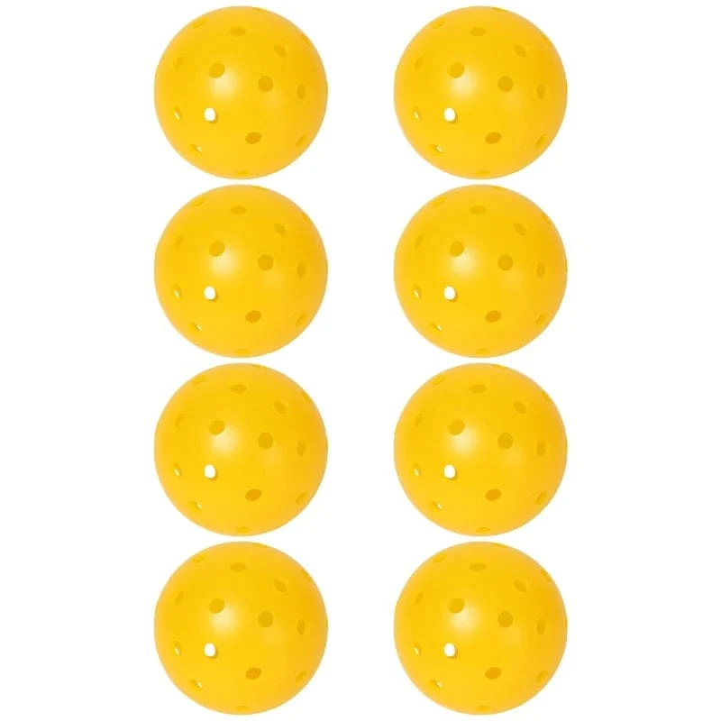 JIKEGO Outdoor-Pickleball-Bälle in Wettbewerbsqualität, 74 mm, 40 Löcher, 8, 12, 16 Packungen, PE, 26 g, Gelbgrün, Zubehör, Training