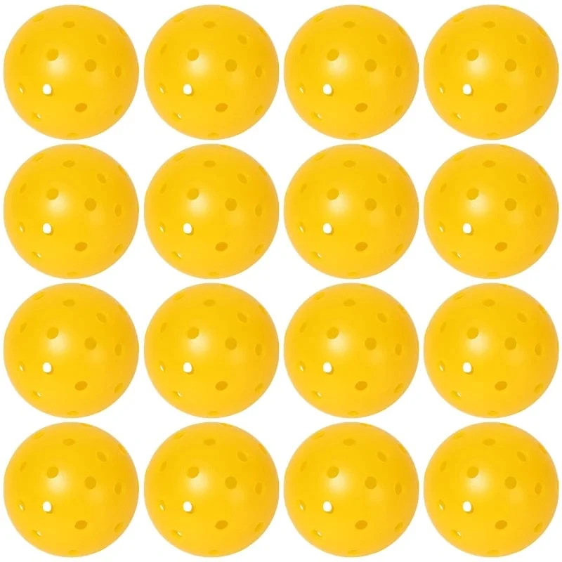 JIKEGO Outdoor-Pickleball-Bälle in Wettbewerbsqualität, 74 mm, 40 Löcher, 8, 12, 16 Packungen, PE, 26 g, Gelbgrün, Zubehör, Training