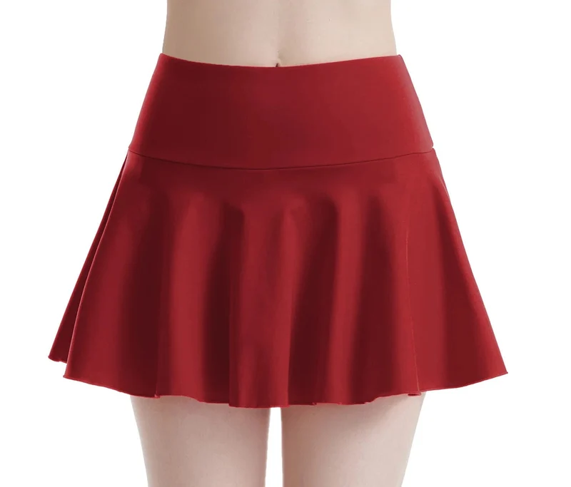 Frauen Tennis Culottes Hohe Taille Tasche Fitness Rock Training Athletisch Laufen Yoga Sport Shorts Futter Mädchen Anti-geleert